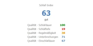 Schlafqualität und Schlafindex