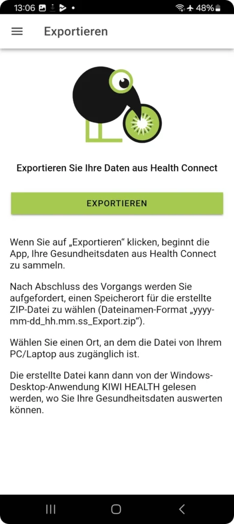 KIWI HEALTH EXPORT de-export